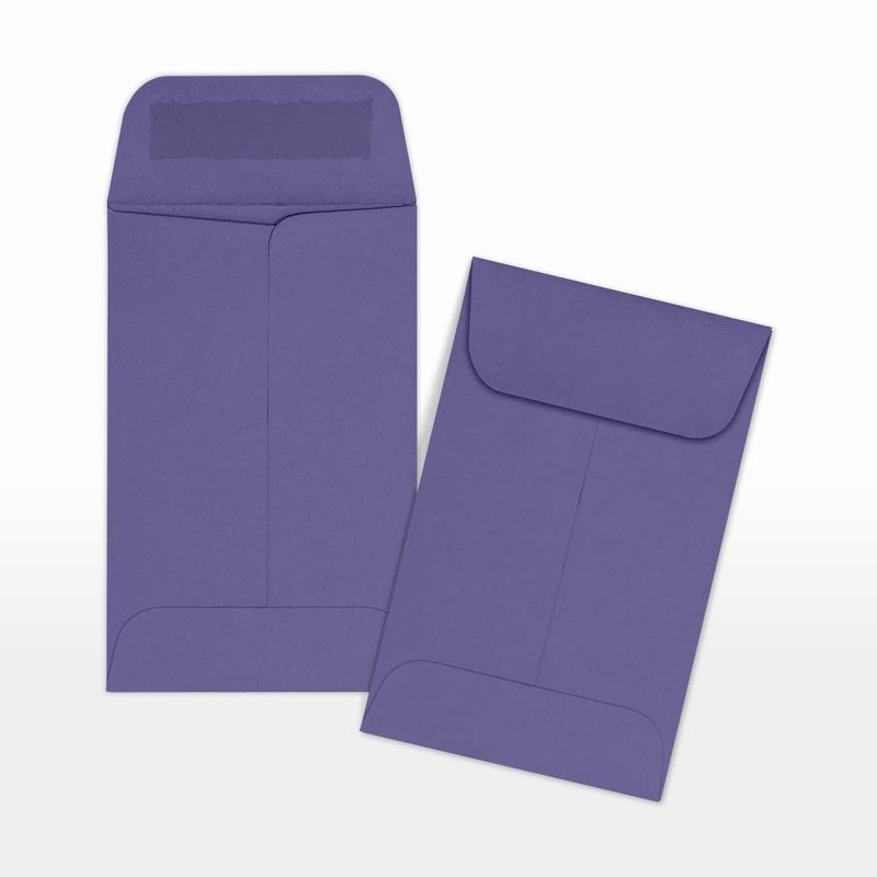 Envelopes.com LUXPaper #1 Coin Envelopes | 2 1/4" x 3 1/2" | Wisteria Purple | 80lb. Text | 50 Qty - Image 4